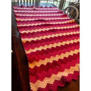 Handcrafted Crochet Chevron Blanket